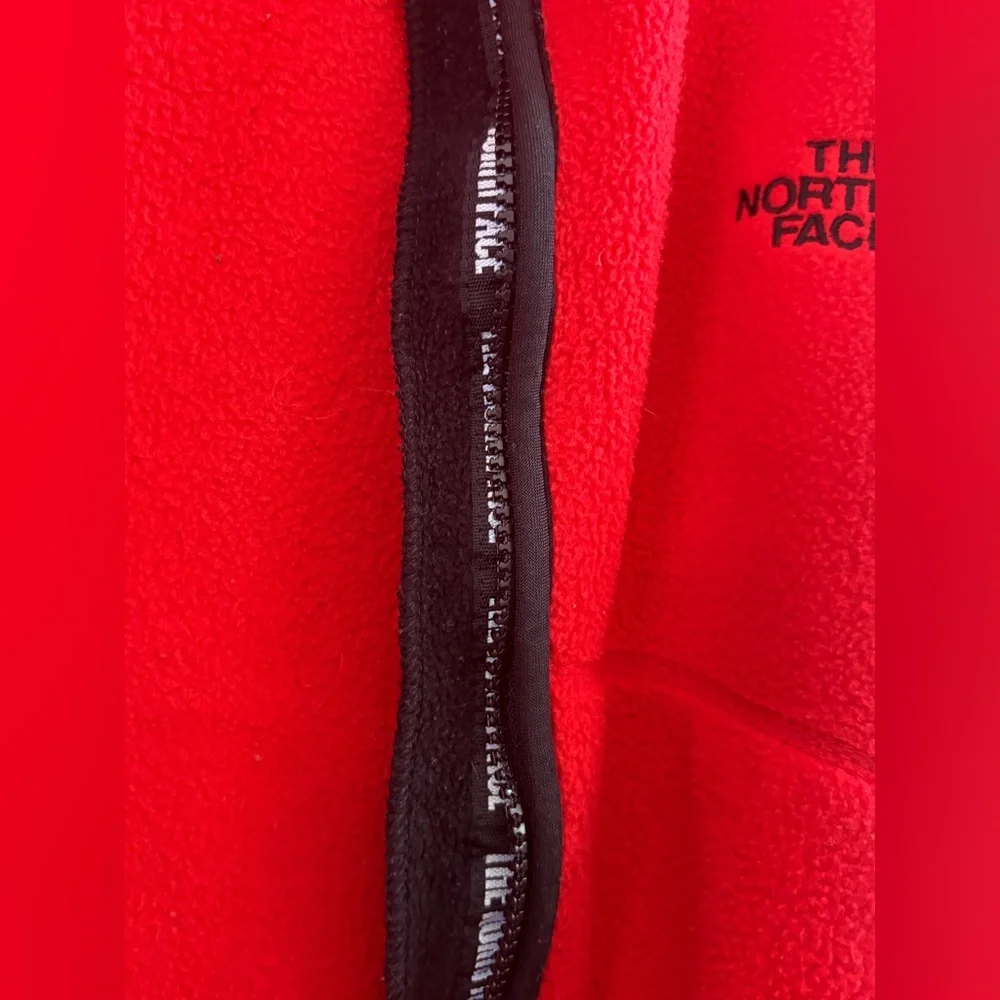 The North Face Polartec Vintage Red Fleece Full Zip Vest, Sleeveless Outerwear